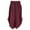 Wine, variant on Utoimkio Women's Casual High Waist Cotton Linen Midi Skirts A-Line Loose Pleated Skirts