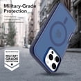 thumbnail image 3 of Allytechgroup Magnetic Translucent Back Case Cover for Apple iPhone 16 Pro, Rugged Bumper Heavy Duty Shockproof Anti-Scratch Protective Stylish Phone Case for Women Men, Darkblue, 3 of 5