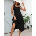 thumbnail image 4 of Zeagoo Sleeveless Dress for Women Casual Tank Midi Dress Crew Neck Flowy Dress Aline Tshirt Dress Ethnic Dress Cruise Dress Beach Sundress, 4 of 6