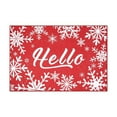 thumbnail image 1 of Interior Welcome Mat for Living Room and Entryway | Velvet Carpet with Non- Backing Snowflake Letter Print Versatile Door for Beach Camper RV Front Door Bathroom and Hall, 1 of 7