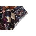 thumbnail image 5 of Men's Casual Button Down Linen Shirts - Short Sleeve, Stand Collar, Floral Pattern, 5 of 7