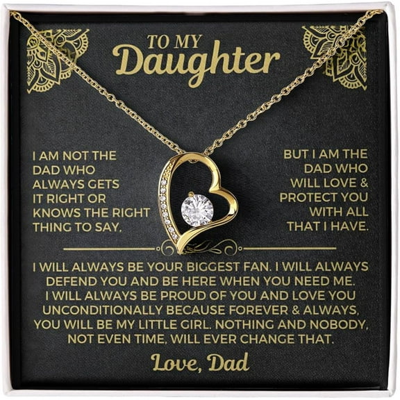 I am the Dad who will love and protect you with all that I have Necklace for Daughter from Dad – Meaningful Gift for Birthday, Graduation, or Special Occasions