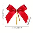 thumbnail image 4 of Dsseng 36 Pcs Nœuds de Noël Rouges Premium avec Attaches Dorées - Parfait pour Couronne d'Arbres et Décorations de Cadeaux, 4 of 6