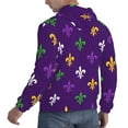 thumbnail image 4 of Bingfone Purple Mardi Gras Men'S Drawstring Hoodie Long Sleeve Pocket Sweatshirts-Xx-Large, 4 of 9