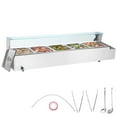 thumbnail image 1 of VEVOR Commercial Electric Food Warmer Countertop Buffet 5*8Qt with Glass Shield, 1 of 9