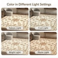 thumbnail image 7 of ODIKA 6'x9' Ultra-Soft Area Rug, Carpetas Tan Vintage Botanical Scroll Farmhouse Border Para Sala None Washable, Bare feet friendly, Silk-Touch for Guest Room, Bedroom, 7 of 7