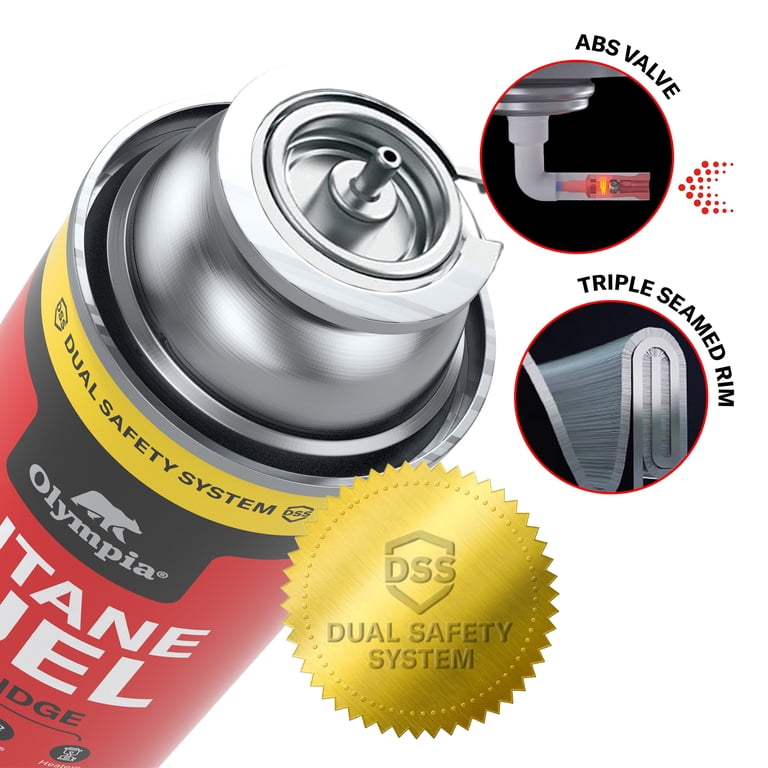 Olympia 5-pack 8 oz Butane Gas Cartridges for Portable Stoves and