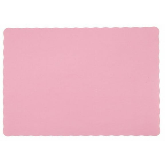 1000 Scalloped Edge Paper Placemats 10" X 14" Dinner Size 26 Colors - Rose