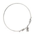 thumbnail image 2 of 8 1/2 inch Round Double Loop Bangle Bracelet w/ Littlest Angel in Sterling Silver, 2 of 3