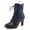 BLUE MULTI, variant on Spring Step L'Artiste Stellar Heeled Booties | Baroque-Inspired Lace-Up Suede Ankle Boots