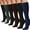 Assorted #2, variant on Womens Trouser Socks, 6 Pairs Silky Knee High Nylon Dress Socks, Opaque Stretchy