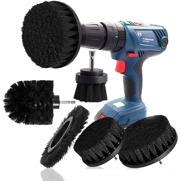 Juego de cepillos para taladro, 5 piezas, cepillo de limpieza para accesorios, cepillo para llantas, fregador, juego de cepillos de limpieza para llantas, bañera, azulejos, cocina, coche, esquinas de