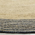 thumbnail image 3 of SAFAVIEH Cape Cod Charmaine Braided Area Rug, 8' x 8' Round, Ivory/Blue, 3 of 4