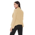 thumbnail image 3 of Women's Elegant Solid Stretch Open Front Long Sleeve Blazer Jacket, 3 of 5