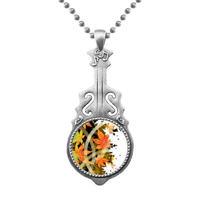 La geometría de la hoja de arce patron de flores Colgante Joyería Música Guitarra Torque Star Moon Unbranded M