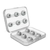 6 Pairs Earbuds Ear Tips Silicone Cover Earplugs for iOS Pro 3 Accessories gray