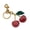 Green leaf gold, variant on Fruit Bag Pendant Bag Charm Fruit Keyring Alloy Resin Texture Key Accessory Suitable for Fashion Women Girls Present