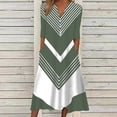 thumbnail image 2 of Gibobby Vestidos Casuales para Mujer Womens Casal Plus Size Summer Boho Chiffon Print Midi Skater Dress With Ruffle Sleeve NEM297(Verde,XL), 2 of 5