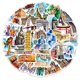 thumbnail image 1 of Pegatinas de ciudad, paquete de 200 pegatinas de punto de referencia para botella de agua, portátil, guitarra, monopatín, coche, bicicleta, motocicleta, maleta, equipaje para adultos, adolescentes, pegatinas y calcomanías de atracciones Rojo Verde, 1 of 5