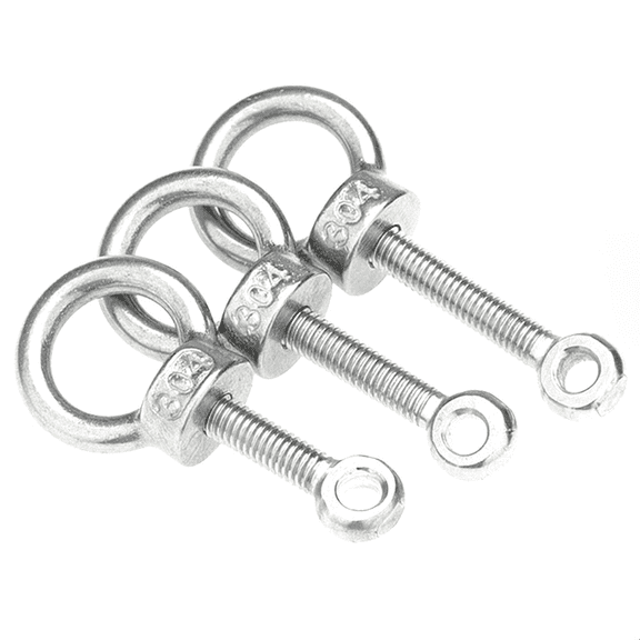 1 Piece Full Thread 304 Stainless Steel Fisheye Bolt and Lifting Ring Combo Kit 10x35mm ( M10 Lifting Nut)