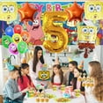 thumbnail image 4 of SpongeBob SquarePants Balloons Party Supplies 5th Decor Tableware Birthday Cake Topper Decorations Banner Backdrop, 4 of 7
