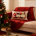 thumbnail image 6 of Cheapark Red Snowflake Embroidered Christmas Pillow - Merry Christmas Themed Cushion Cover, Soft Accent for Sofa & Bedroom Holiday Decor, 6 of 6