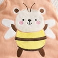 thumbnail image 4 of CAUYDY Newborn Goming Home Outfit Girl Baby Girls Long Sleeved Romper Set Infant Fall Winter Clothing 0 3 6 9 12 18 24 Months Sizes 9-12 Months,Light Yellow, 4 of 9