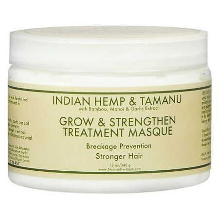 Nubian Heritage Hair Masque - Grow and Strengthen Treatment Indian Hemp and Tamanu - 10 oz