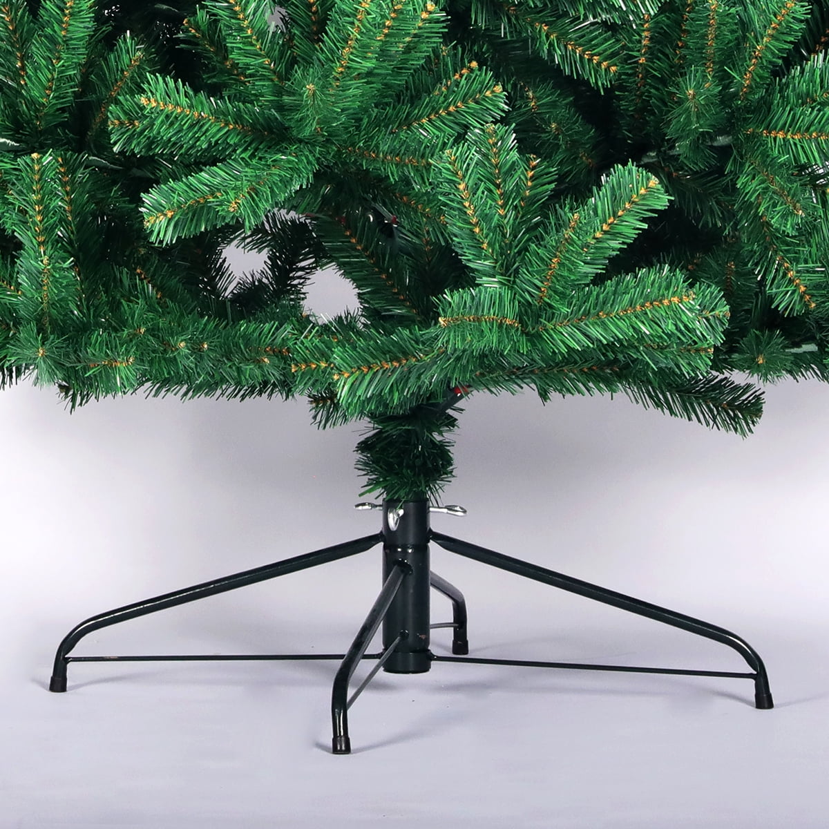 Kepooman Solid Print Green Hinged Full Natural Spruce Artificial Christmas Tree, with Foldable Metal Stand 7.5' Kepooman Solid Print Green Hinged Full Natural Spruce Artificial Christmas Tree, with Foldable Metal Stand 7.5'