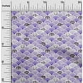 thumbnail image 2 of oneOone Silk Tabby Medium Purple Fabric Sea Shells Ocean Sewing Material Print Fabric By The Yard 42 Inch Wide, 2 of 4