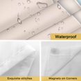thumbnail image 4 of No Hook Blue Stripes Shower Curtain with Snap in Liner Set, Modern Gradient Abstract Striped Lines Waterproof Fabric Bathroom Curtains with See Through Top Window, Hotel Style Small 36 x 72 Inch, 4 of 9