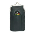 thumbnail image 2 of Genuine Leather Dark Green Cigarette Case Holder Slim Pack Regular or 100's & Lighter Pocket with Metal Twist Clasp Dark Green, 2 of 6