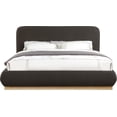 thumbnail image 3 of Meridian Furniture Rigby Brown Boucle Fabric King Bed, 3 of 10