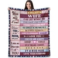 thumbnail image 1 of LHSHID Romantic Gifts for Wife from Husband Best Wife Gifts for Her Wife Birthday Gifts for Womens Wife Gifts for Mothers Day Christmas Anniversary Valentine'S Day Wife Blanket Gifts 30"x40", 1 of 6