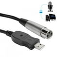 thumbnail image 3 of USB To XLR Cable, Signal Enhancement Gain Embedded A/D Conversion Microphone Link Cable,  Digital Sound USB MIC Link Cable, For Computer,, 3 of 8