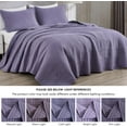 thumbnail image 5 of Chezmoi Collection Kingston Queen Size Bedspread Set, 3-Piece Dusty Purple Oversized Quilted Microfiber Lightweight Bedspread Coverlet (100"x106"), 5 of 9