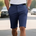 thumbnail image 2 of Mlzmgr Golf Shorts for Men with Pockets 7 Inch Inseam Solid Color Regular Fitted Business Casual Golf Shorts, 2 of 7