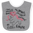 thumbnail image 3 of Inktastic I Have Small Hands, but My Papas Wrapped Around My Little Finger Boys or Girls Baby Bib, 3 of 4