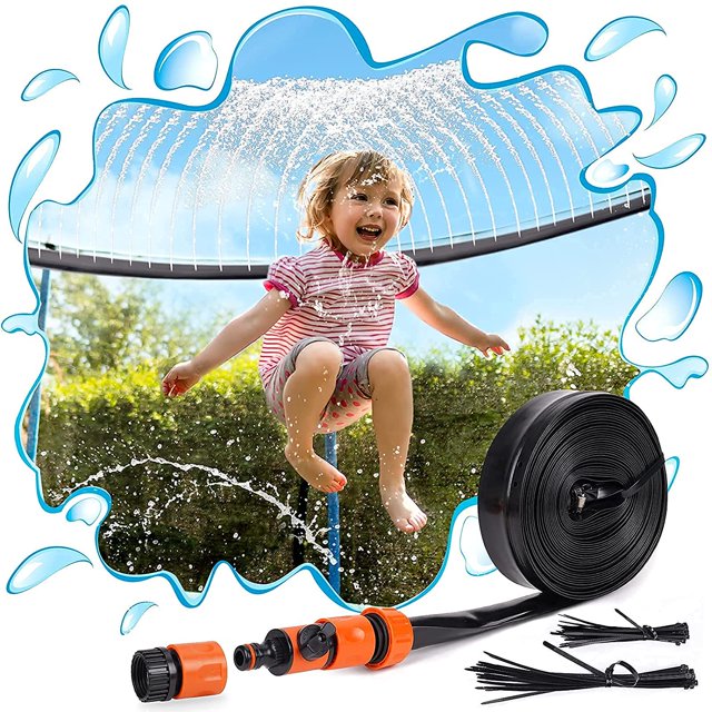 Trampolín aspersor juguetes para niños, trampolín parque acuático aspersor divertido verano al aire libre juegos de agua juguetes de patio, trampolín accesorios patio trasero juego de agua para niños Namotu WMZL-1735