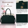 thumbnail image 3 of Bolsa de mano para portátil RAINSMORE Rainsmore para mujer de 15.6 pulgadas a prueba de agua, 3 of 7