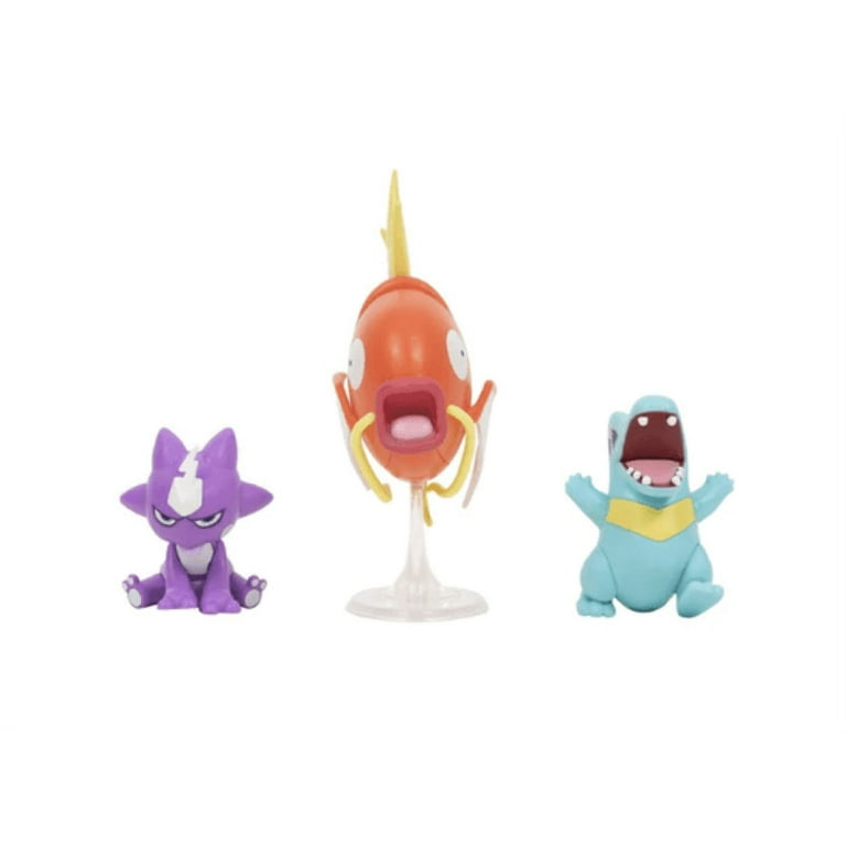 Pokemon 2-in Battle Action Figure 3 Pack - Totodile, Toxel, Magikarp 