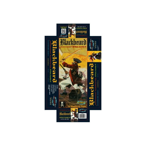 Atlantis Toy and Hobby Model Kits - Blackbeard The Bloodstristy Pirate Kit Modèle - Marron, Ivoire