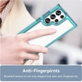 thumbnail image 3 of Case for Samsung Galaxy S22 Ultra Case Slim Dropproof [Defend from Drop/Scratch/Slip/Fingerprint] Clear Acrylic Hard Back Soft TPU Bumper Hybrid Phone Cover for Samsung S22 Ultra-Crystal Blue, 3 of 16