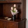thumbnail image 6 of Simulated Tulips Artificial Flowers, Potted Plants Home Decor, Living Room Dining Table Accent, Spring Decor, Faux Flowers, Brown, 6 of 6