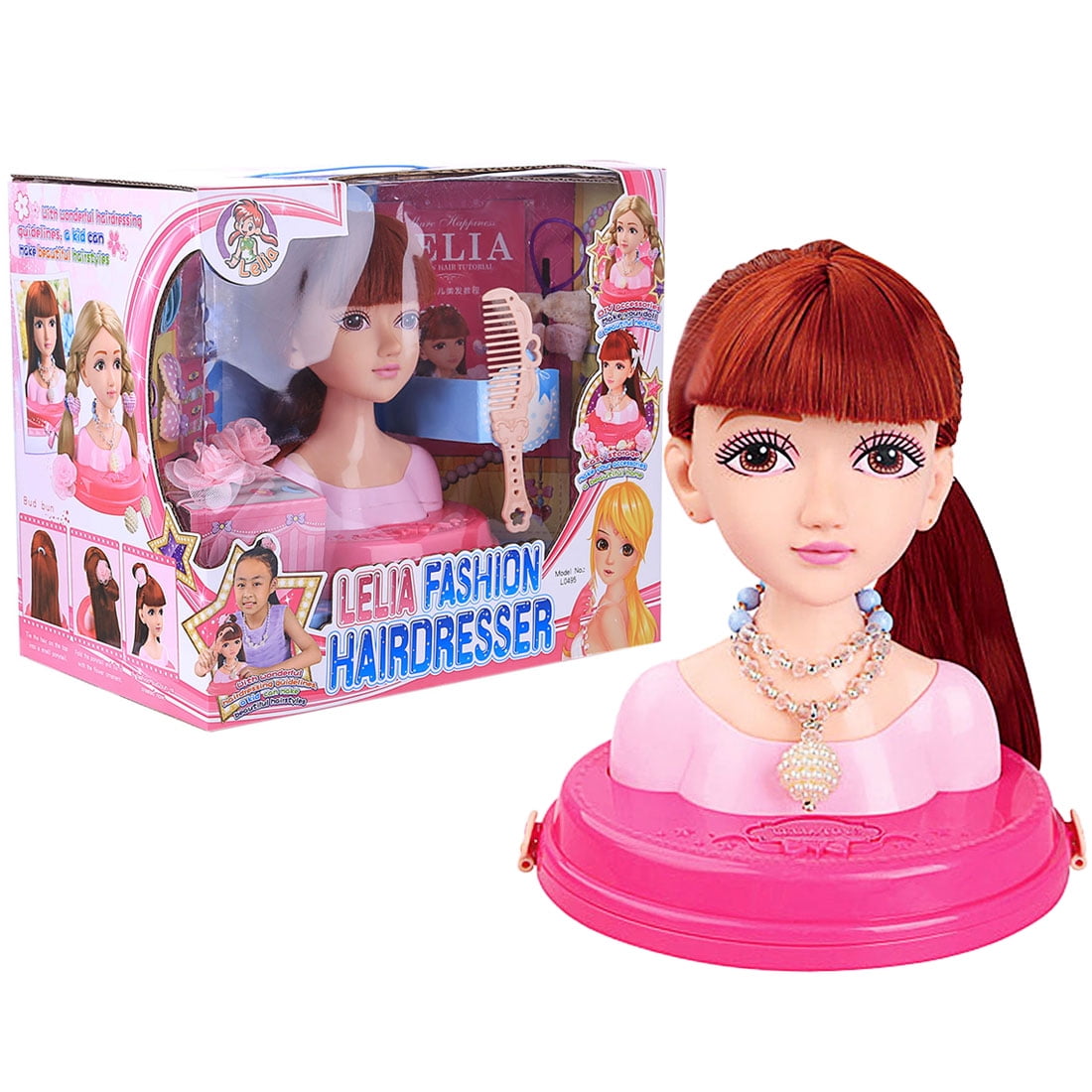 Hair Styling Doll Realistic Hairdressing Styling Hair Play Set Braiding