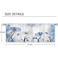 thumbnail image 2 of Rustic Blue Daisy Floral Curtain Valance for Window Treatments Farmhouse Flower Rod Pocket Kitchen Treatment Butterfly Country Drapes for Bathroom Bedroom Living Room 1 Panel (54x18 Inch), 2 of 5