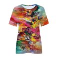 thumbnail image 5 of Patlollav Womens Plus Size,Womens Tops Funny Print Casual Loose Fit Tee Shirts Blouse Print Shirt, 5 of 6