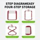 thumbnail image 5 of Taburete Plegable Portátil Qazbgdl para Acampar y Pescar | Silla Compacta para Exteriores con Funda de Transporte | Paquete de 1, 5 of 7