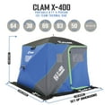thumbnail image 3 of CLAM X-400 Portable 4 Person 8 Foot Ice Team Thermal Hub Shelter w/Light, 3 of 13