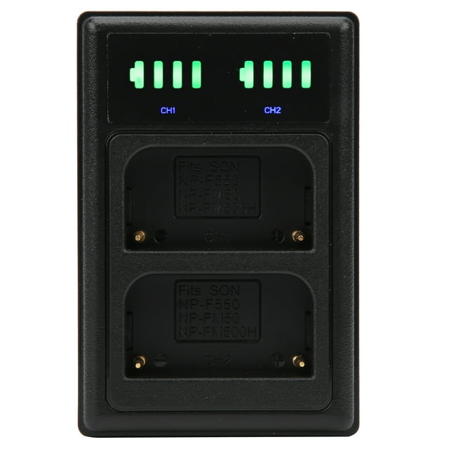 Cargador De Plástico Dual, Pantalla LCD Pantalla Inteligente Interfaz De Entrada Batería De Cargador De Doble Puerto, Para Actividades Al Aire Libre De Cámara Carga DC 5V